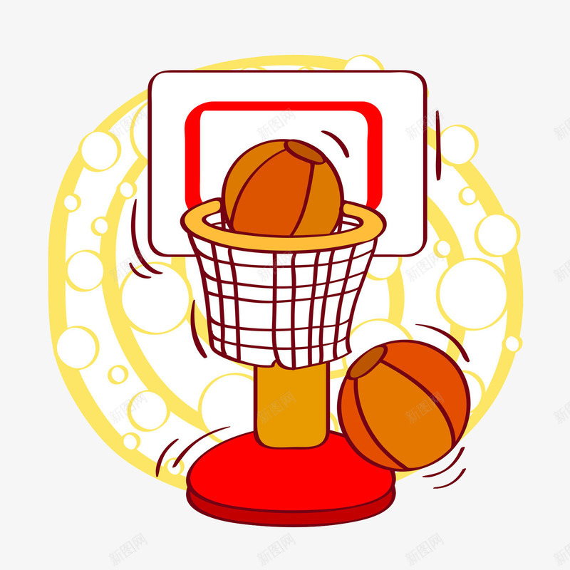 篮球主题玩具卡通插画png免抠素材_88icon https://88icon.com 休闲 体育 游戏 球 球筐 童年 篮球 篮球主题玩具卡通插画 篮筐