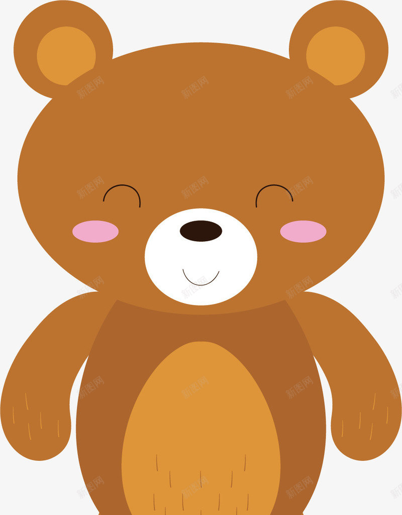 棕色的小熊矢量图ai免抠素材_88icon https://88icon.com 动物 可爱 圆润 娃娃 小熊 微笑 毛绒玩具 耳朵 矢量图