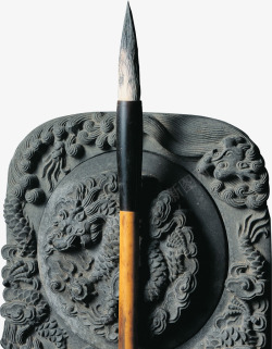 古代中国风砚台毛笔海报素材