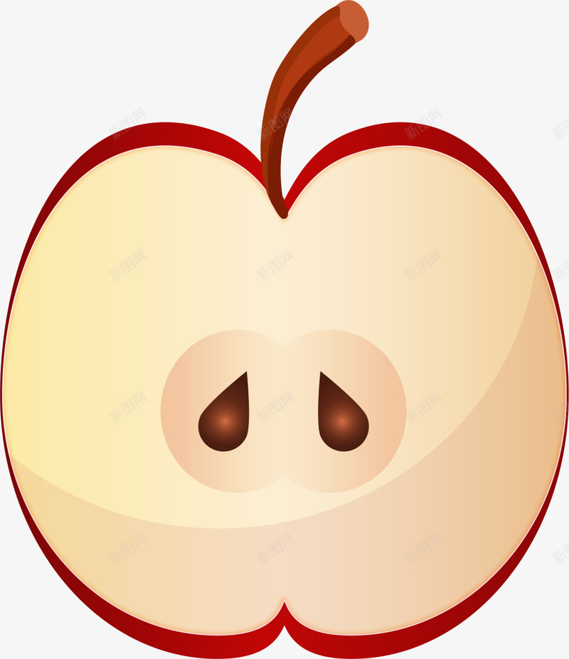 夏季水果切半苹果png免抠素材_88icon https://88icon.com 切半苹果 半个苹果 夏季水果 夏季苹果 夏日水果 红色苹果
