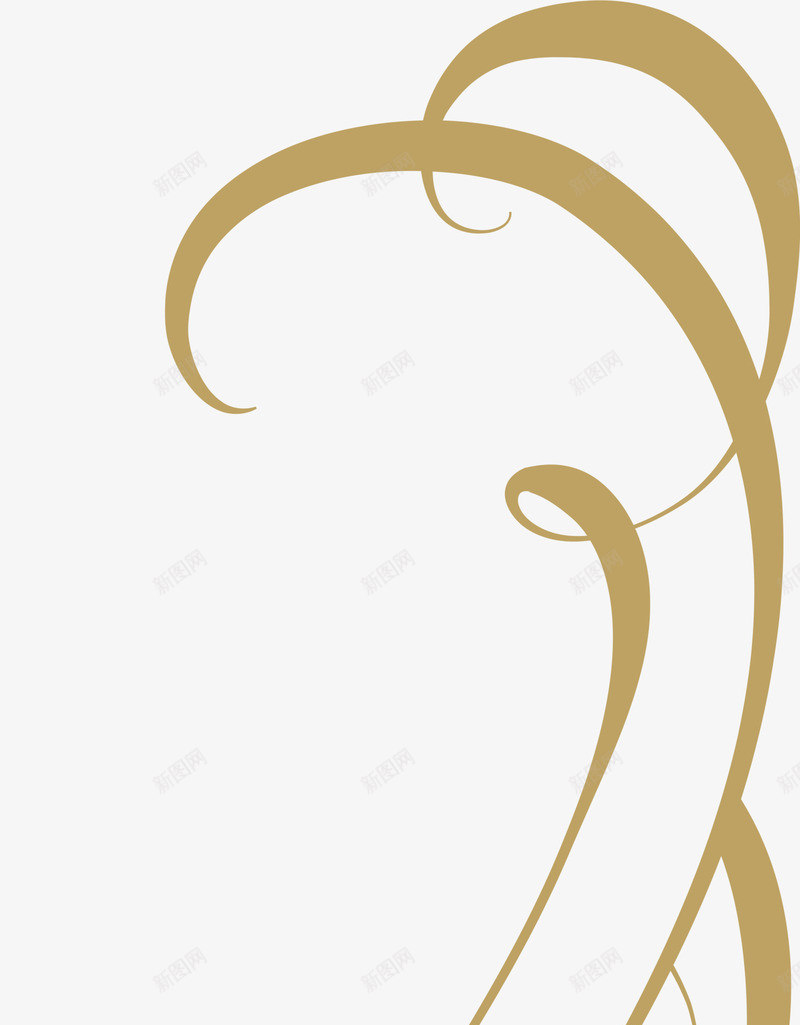 咖啡色扭曲曲线png免抠素材_88icon https://88icon.com 咖啡色曲线 扭曲线条 植物藤蔓 纹理线条 花纹纹理 装饰图案