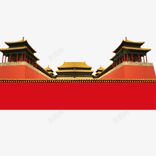 建筑红色古代宫殿png免抠素材_88icon https://88icon.com 古代 宫殿 建筑 红色