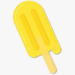 清凉夏日黄色冰棍矢量图素材