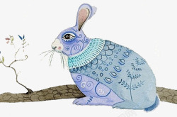 兔子花纹素材