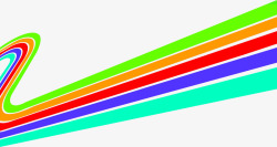 五种颜色的彩虹曲线素材