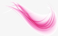 手绘粉色曲线矢量图素材