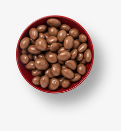 巧克力豆的碗中实物素材