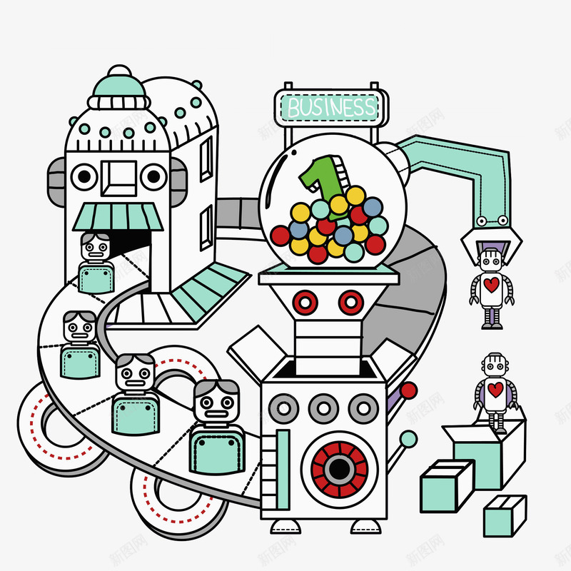 绿色机器人png免抠素材_88icon https://88icon.com 卡通 商务 工厂 手绘 机器人 水彩 玩具 绿色