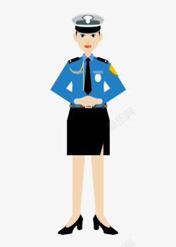 可爱警察女交通警察卡通图高清图片