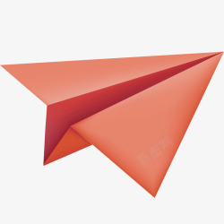 橙色卡通纸飞机装饰图案素材