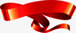 红色开业海报丝带素材