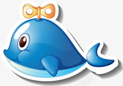 蓝色卡通玩具鲸鱼素材