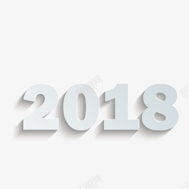 喜庆新年白色2018图标图标