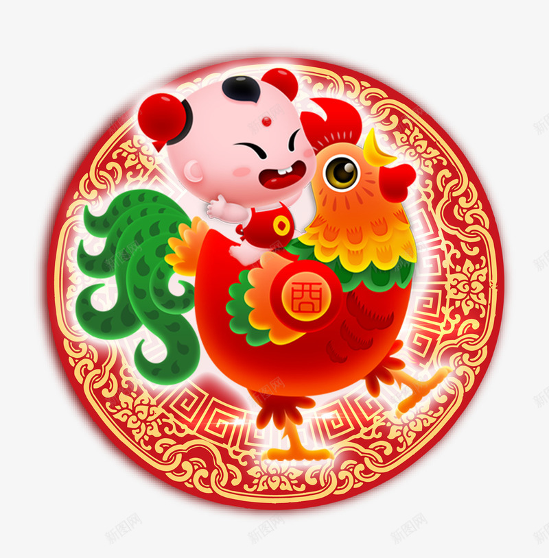 红色公鸡人偶组合png免抠素材_88icon https://88icon.com 人偶 公鸡 卡通 新年 鸡年