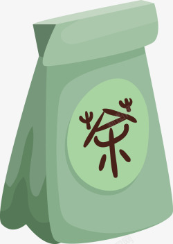 一带绿茶矢量图素材