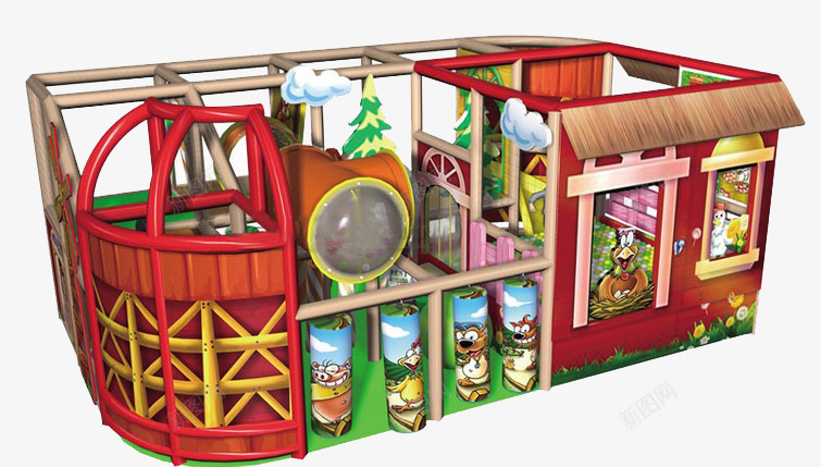 儿童欢乐城堡png免抠素材_88icon https://88icon.com 城堡 安全 彩色 淘气堡 玩具