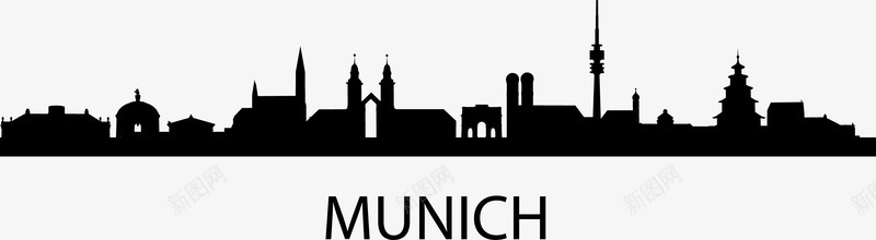 Munich的手绘城市图png免抠素材_88icon https://88icon.com 城市 城市建筑图 城市线框 建筑 手绘城市图 曲线 线条 线绘 边框 都市