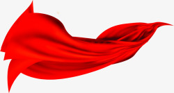 红色重叠喜庆丝带素材