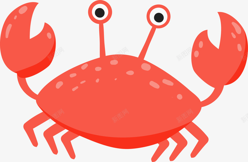 红色卡通可爱螃蟹png免抠素材_88icon https://88icon.com 可爱螃蟹海边 夏天 夏季 夏日 大闸蟹 沙滩 红色螃蟹