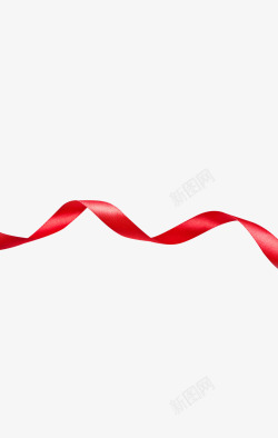 红色螺旋弯曲丝带素材
