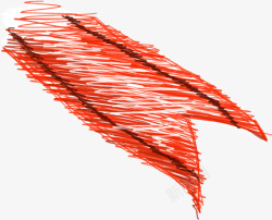 红色艺术线条丝带素材