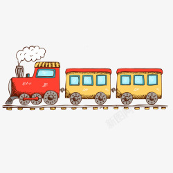 彩绘蒸汽彩绘小火车高清图片