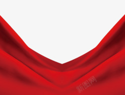 中国风红色幕布丝带素材