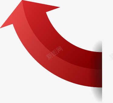 红色的曲线立体箭头png免抠素材_88icon https://88icon.com PPT元素 信息 分类 商业 图表 时尚 标签 立体 箭头 红色箭头