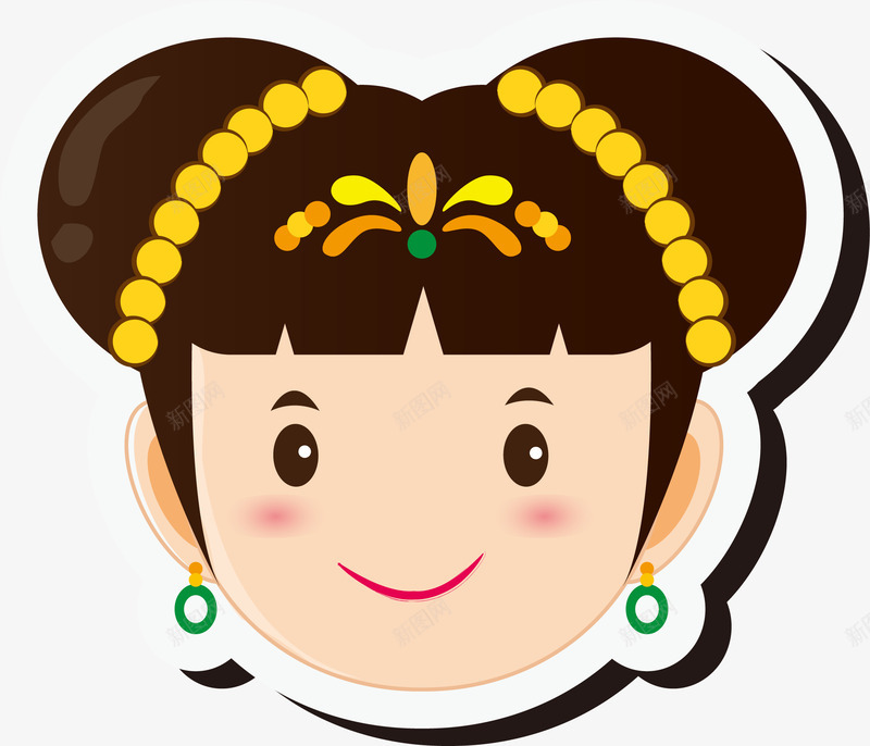 中国风古代女孩头饰矢量图ai免抠素材_88icon https://88icon.com 中国古代头饰 中国风人物头像 中国风古代女孩发型 人物 卡通女孩 古代女生头饰 手绘人物头像 矢量图