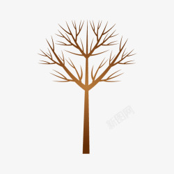 褐色卡通树干矢量图素材