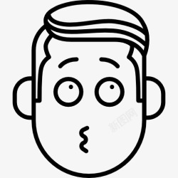 伪装隐藏脸的男孩图标高清图片