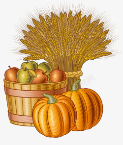 丰收时节立秋金色季节秋天丰收时节农作物高清图片