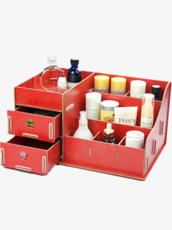 红色收纳组合箱素材