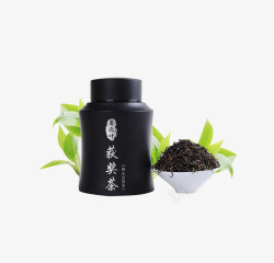 实拍黑色获奖茶茶叶罐产品实物素材