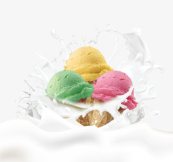 多口味甜筒矢量插画清凉创意冰淇淋插画高清图片