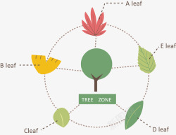 树叶类型说明图矢量图素材