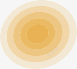 黄色分层创意圆形装饰素材