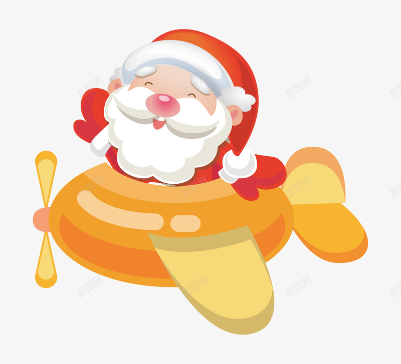 手绘开飞机的圣诞老人png免抠素材_88icon https://88icon.com 卡通手绘 圣诞节 开飞机 微笑 橘色 水彩 老人 高兴