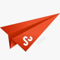 paper橙色折纸纸飞机社会化媒体Stu高清图片
