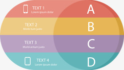 彩色分层信息图表矢量图素材