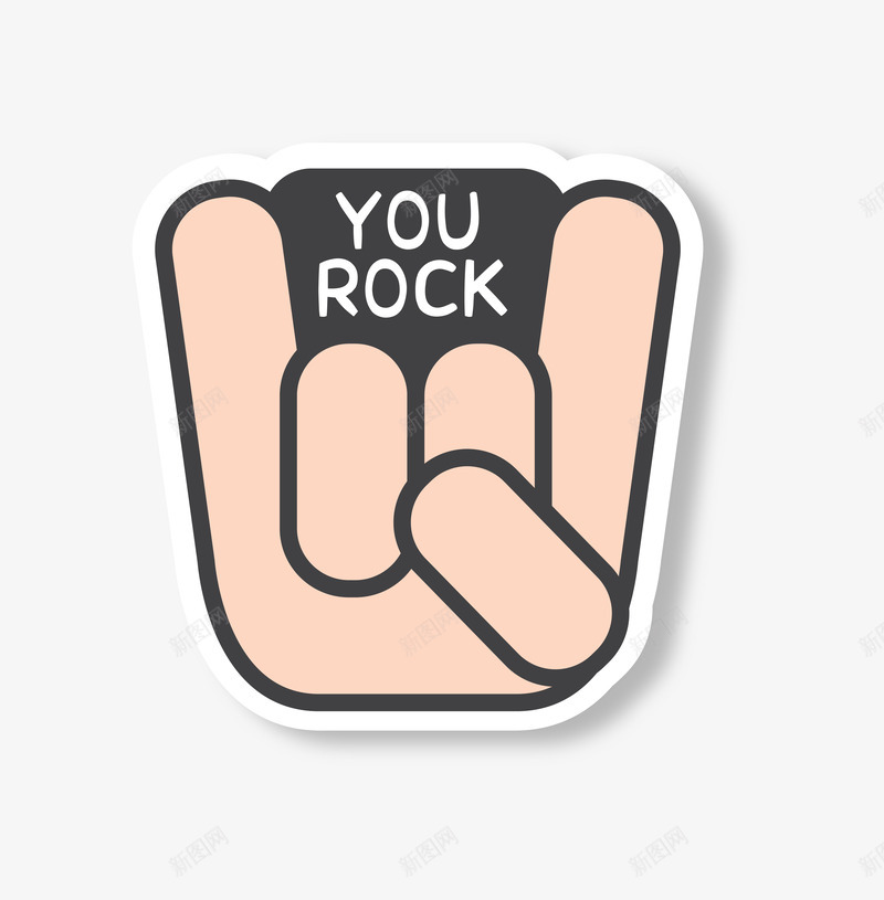 卡通摇滚手势png免抠素材_88icon https://88icon.com rock you 卡通可爱 手势 摇滚 潮流手势 矢量图案 粉色 贴纸