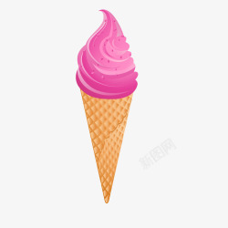 甜筒冰淇淋食物矢量图素材