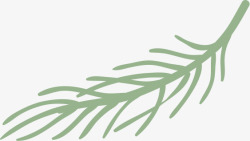 绿色树枝欧式花纹卡通素材