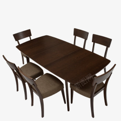 进口榉木餐桌46人饭桌椅组合高清图片