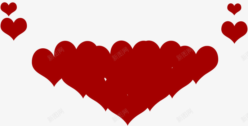红色唯美爱心组合png免抠素材_88icon https://88icon.com 爱心 红色 组合 设计