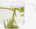 中秋节透明茶杯里的茶叶素材
