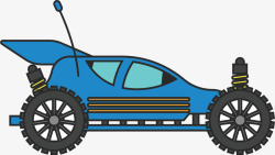 遥控玩具车蓝色扁平遥控赛车高清图片