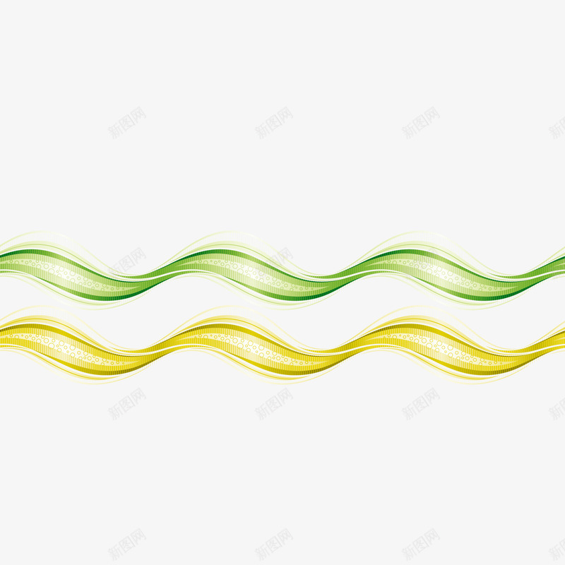 波浪线矢量图ai免抠素材_88icon https://88icon.com 曲线 波浪线 绿色曲线 黄色曲线 矢量图