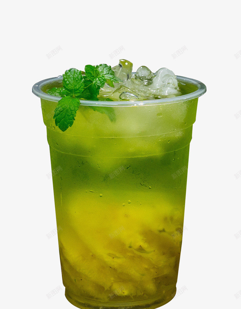 菠萝水果茶奶茶png免抠素材_88icon https://88icon.com 夏季 奶茶 水果茶 菠萝