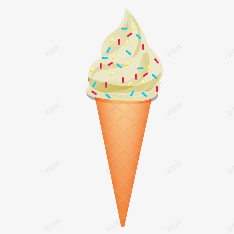 卡通彩色的雪糕食物矢量图ai免抠素材_88icon https://88icon.com 冰淇淋 夏天 夏季 甜筒 雪糕 食物设计 矢量图